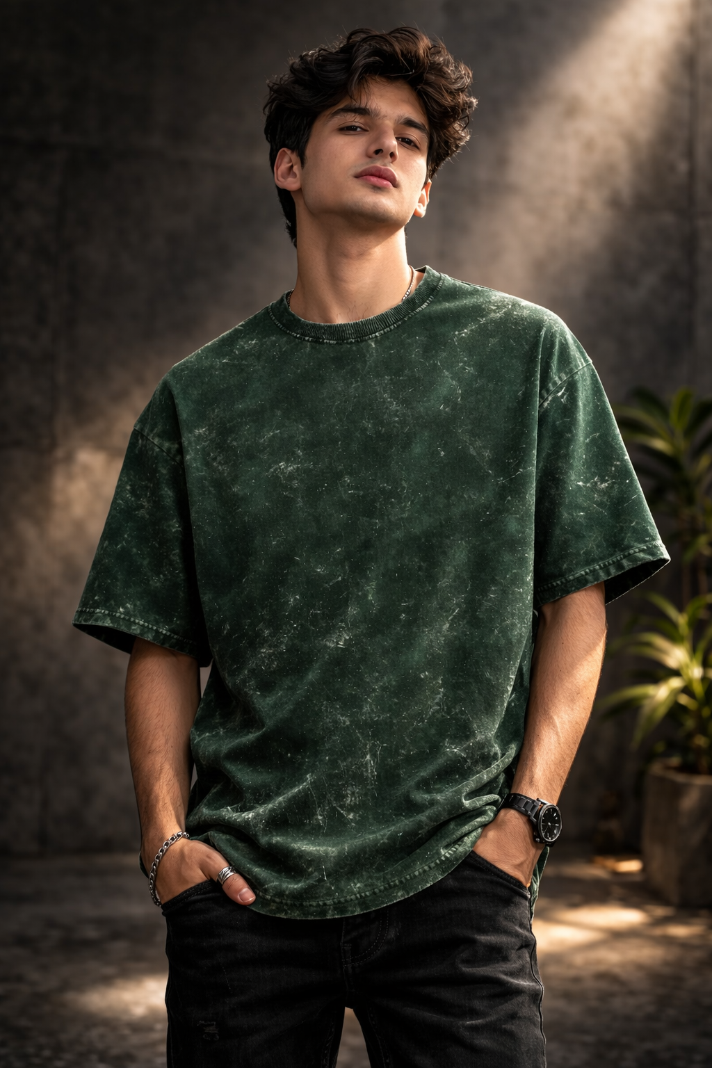 Unisex Acid Washed Oversized Tee