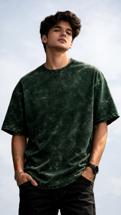 Unisex Acid Washed Oversized Tee
